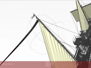 Avizo - torpillear La Bombe - FRANCE Navy 1885 year 3D Model