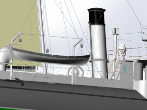Avizo - torpillear La Bombe - FRANCE Navy 1885 year 3D 모델