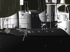 Avizo - torpillear La Bombe - FRANCE Navy 1885 year 3D 모델