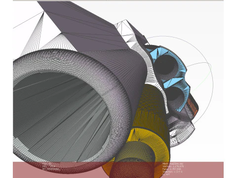 Mini-revolver NAA-22MS met knokkels en cartridges 3D Model