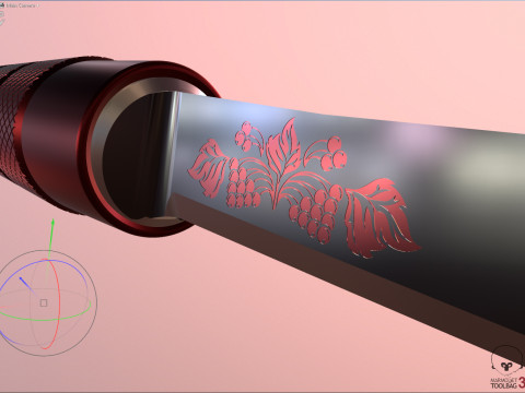 Craft folding portable penknife knife from USSR 3D Model