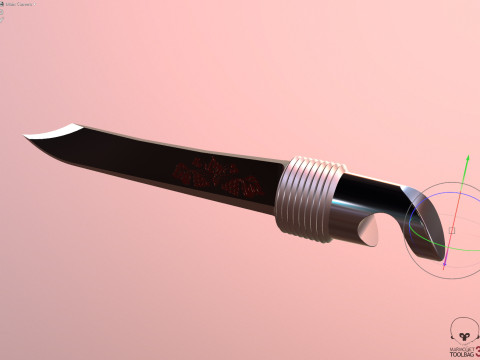 Craft folding portable penknife knife from USSR 3D Model