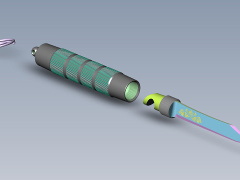 Craft folding portable penknife knife from USSR 3D Model
