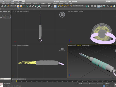 Craft folding portable penknife knife from USSR 3D Model