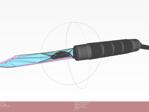 Craft folding portable penknife knife from USSR 3D Model