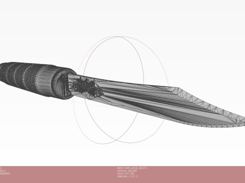 Craft folding portable penknife knife from USSR 3D Model
