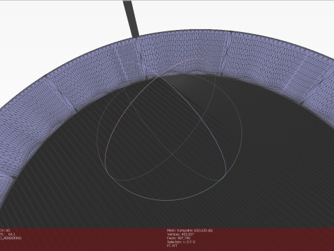 Trampoline for fitness and fun Model 3D