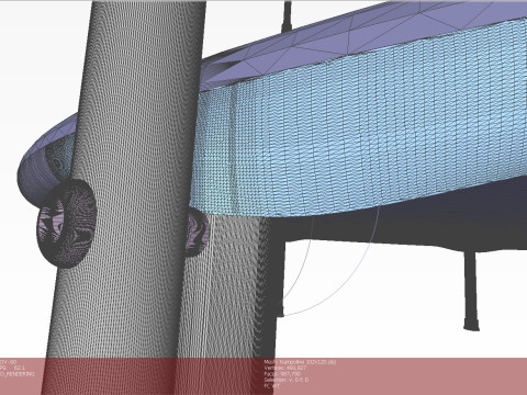 Trampoline for fitness and fun Model 3D
