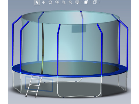 Trampoline with a pocket for shoes Modelo 3D