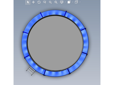 Trampoline with a pocket for shoes Modelo 3D
