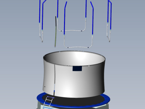 Trampoline with a pocket for shoes Modelo 3D