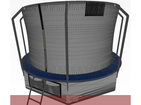 Trampoline with a pocket for shoes Modelo 3D