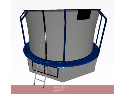 Trampoline with a pocket for shoes Modelo 3D