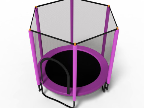 Trampoline for fitness and fun 150x150 Model 3D