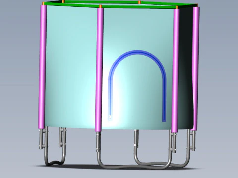 Trampolim para fitness e divers&atilde;o 150x150 Modelo 3D