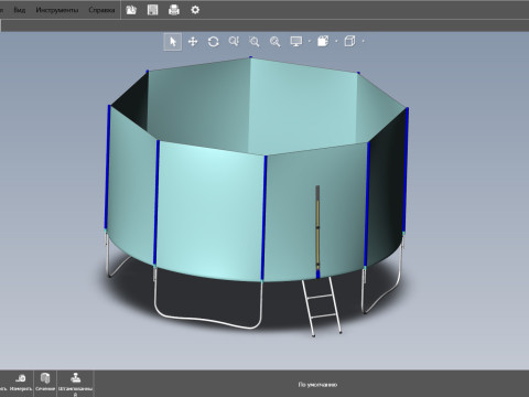 Trampoline for outdoor classes Modelo 3D