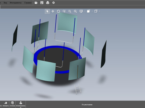 Trampoline for outdoor classes Modelo 3D