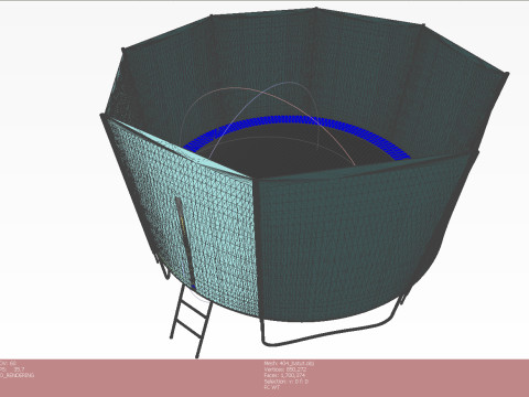 Trampoline for outdoor classes 3D Модель