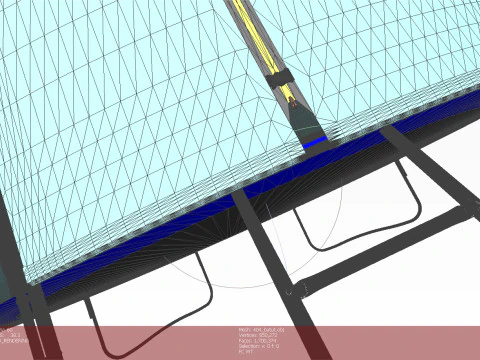 Trampolim para aulas ao ar livre Modelo 3D