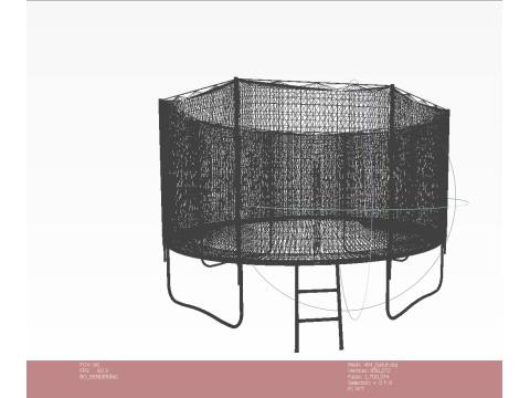Trampoline for outdoor classes 3D Модель
