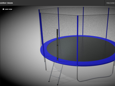 Trampoline for outdoor classes 3D Модель