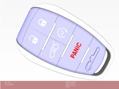 Car key ALFA ROMEO Giulia Stelvio 3D Model