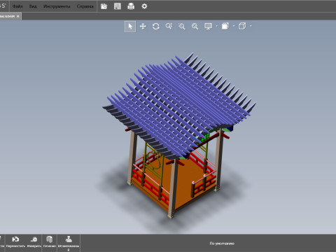 Pergola in Japanese style Modello 3D