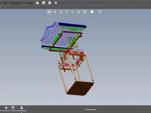 Pergola in Japanese style 3D Model