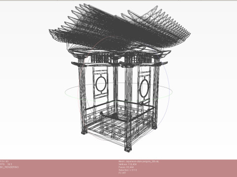 Pergola in Japanese style Modello 3D