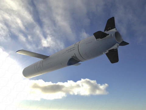 Kalibr 3M 14 cruise missile of Russian Navy Detailed tech model 3D Model