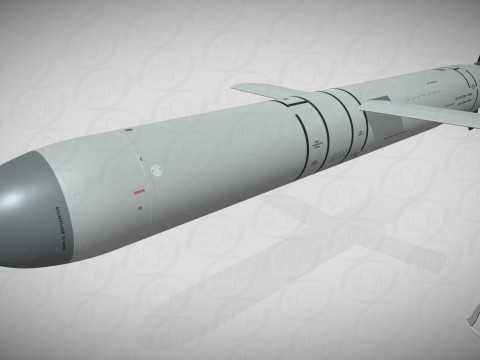 Kalibr 3M 14 cruise missile of Russian Navy Detailed tech model 3D Модель