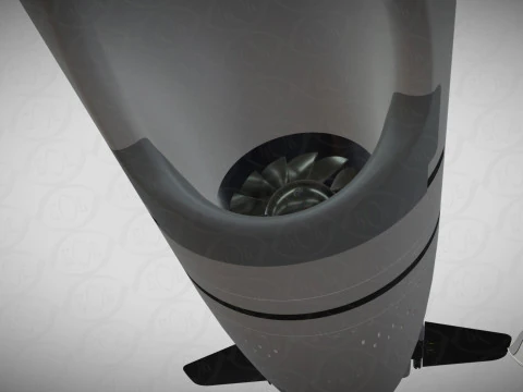 Kalibr 3M 14 cruise missile of Russian Navy Detailed tech model 3D Model