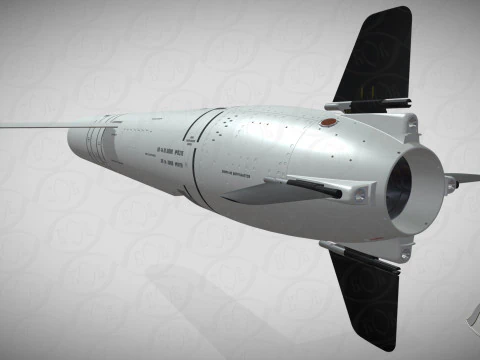 Kalibr 3M 14 cruise missile of Russian Navy Detailed tech model 3D Model