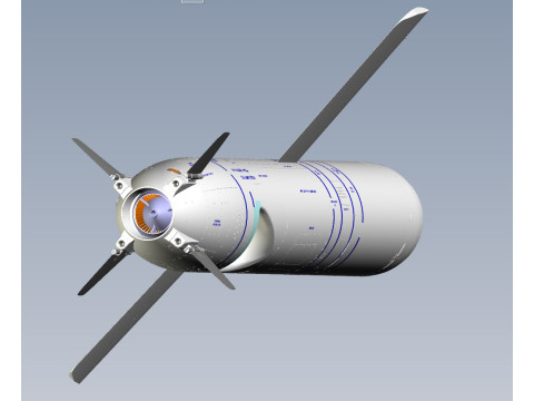 Kalibr 3M 14 cruise missile of Russian Navy Detailed tech model 3D Модель