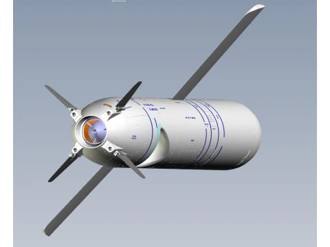 Kalibr 3M 14 cruise missile of Russian Navy Detailed tech model 3D Model