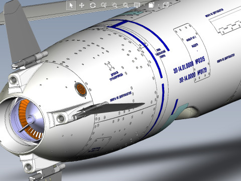 Kalibr 3M 14 cruise missile of Russian Navy Detailed tech model 3D Модель
