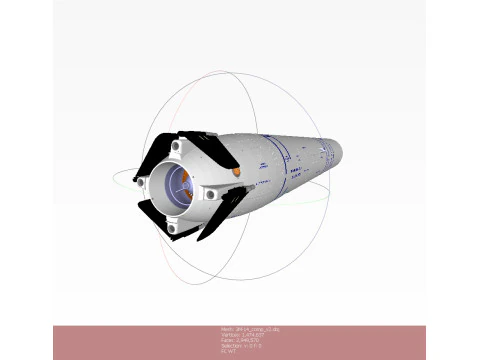 Kalibr 3M 14 cruise missile of Russian Navy Detailed tech model 3D Model