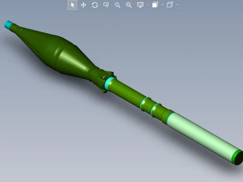 Grenade PG-7V for grenade launcher RPG 7 printable moulage 3D Model