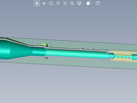 Grenade PG-7V for grenade launcher RPG 7 printable moulage Modelo 3D