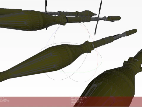 Grenade PG-7V for grenade launcher RPG 7 printable moulage 3D Model