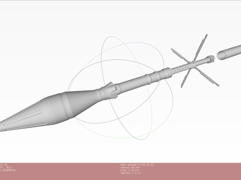 Grenade PG-7V for grenade launcher RPG 7 printable moulage Modelo 3D