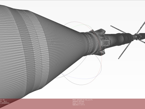 Grenade PG-7V for grenade launcher RPG 7 printable moulage Modelo 3D