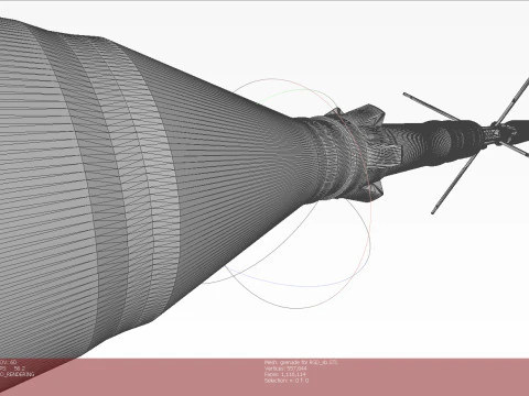 Grenade PG-7V for grenade launcher RPG 7 printable moulage 3D Model