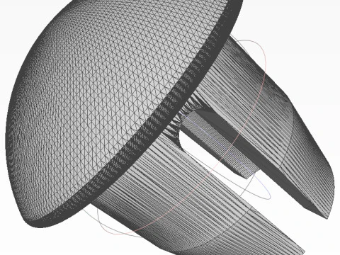 Grenade PG-7V for grenade launcher RPG 7 printable moulage 3D Model
