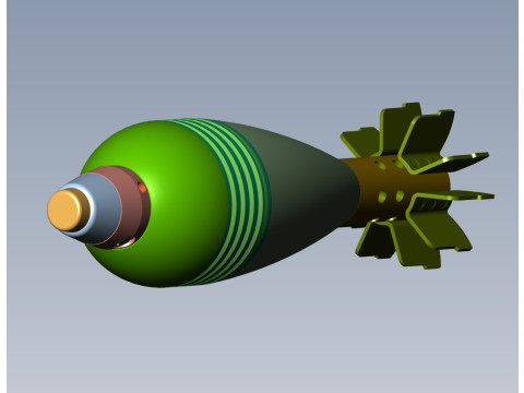 Mortar shell Artillery mine of 82 mm caliber 3Dprintable Moulage Modello 3D