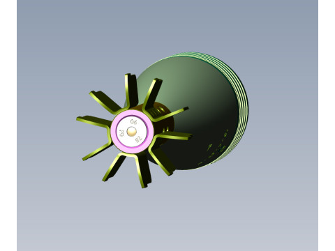 Mortar shell Artillery mine of 82 mm caliber 3Dprintable Moulage Modello 3D
