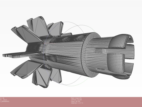Mortar shell Artillery mine of 82 mm caliber 3Dprintable Moulage Modello 3D
