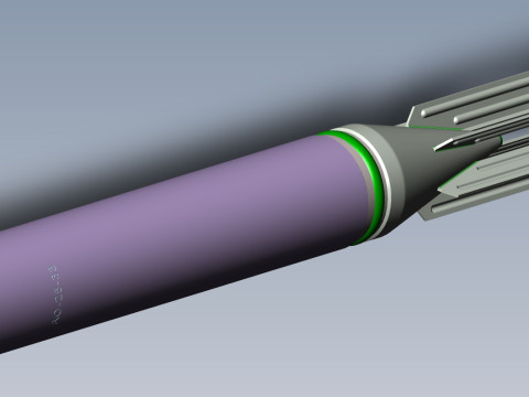 ロシアの航空爆弾 AO 25 33 および AO 25 30 子弾 3D 印刷可能なムラージュ 3Dモデル