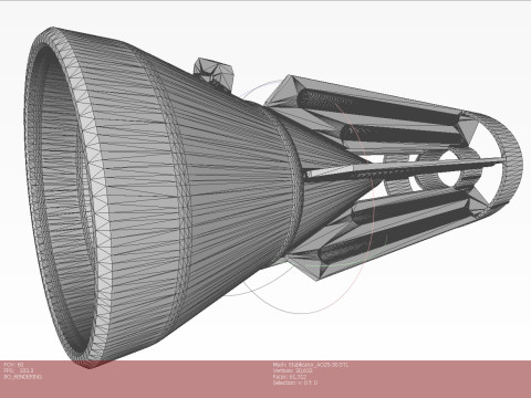 ロシアの航空爆弾 AO 25 33 および AO 25 30 子弾 3D 印刷可能なムラージュ 3Dモデル