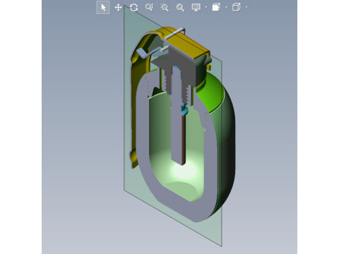Bulgarian hand grenades GHO1 and GHD2 3Dprintable Moulage 3D 模型